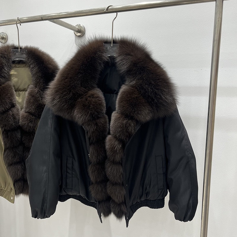 New thickended warm fox fur collar