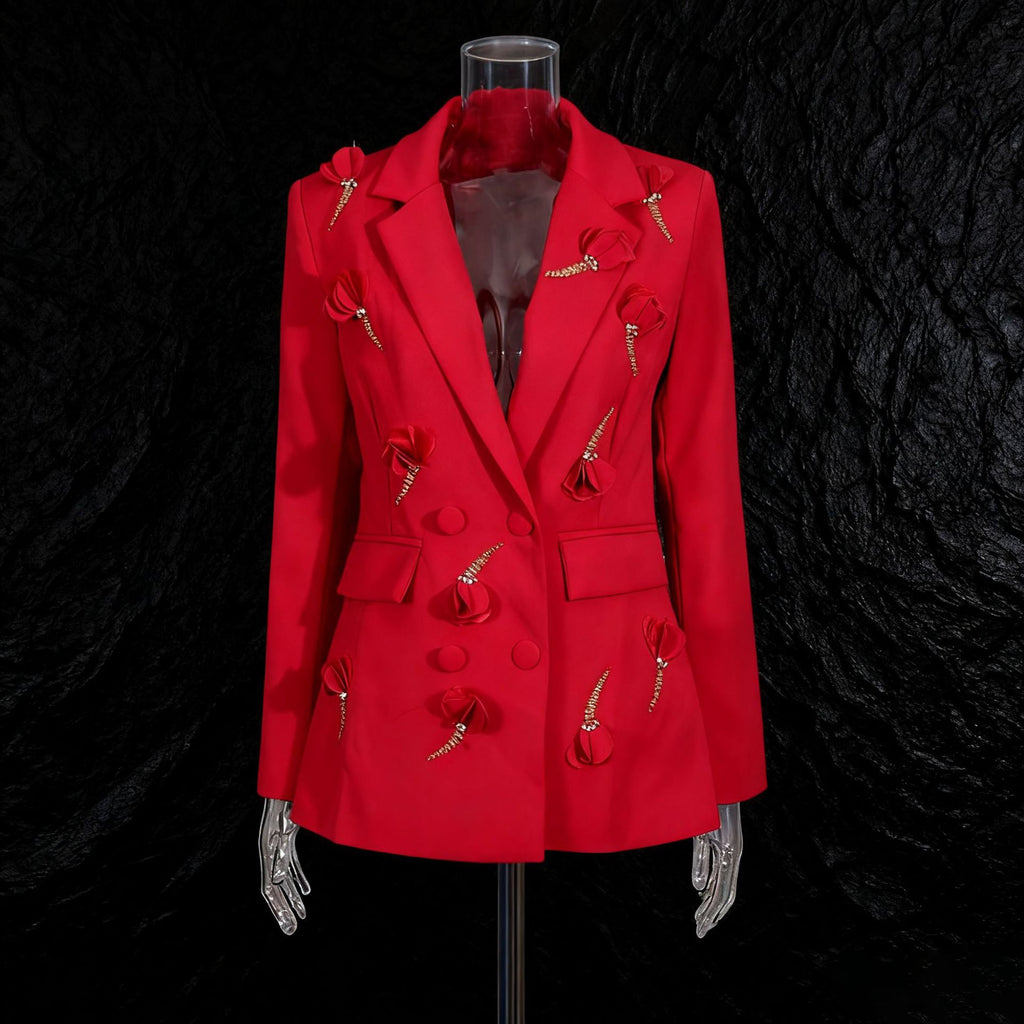 Flower splicing blazer style