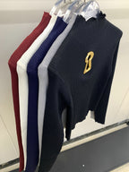 Sexy knitted turtleneck top