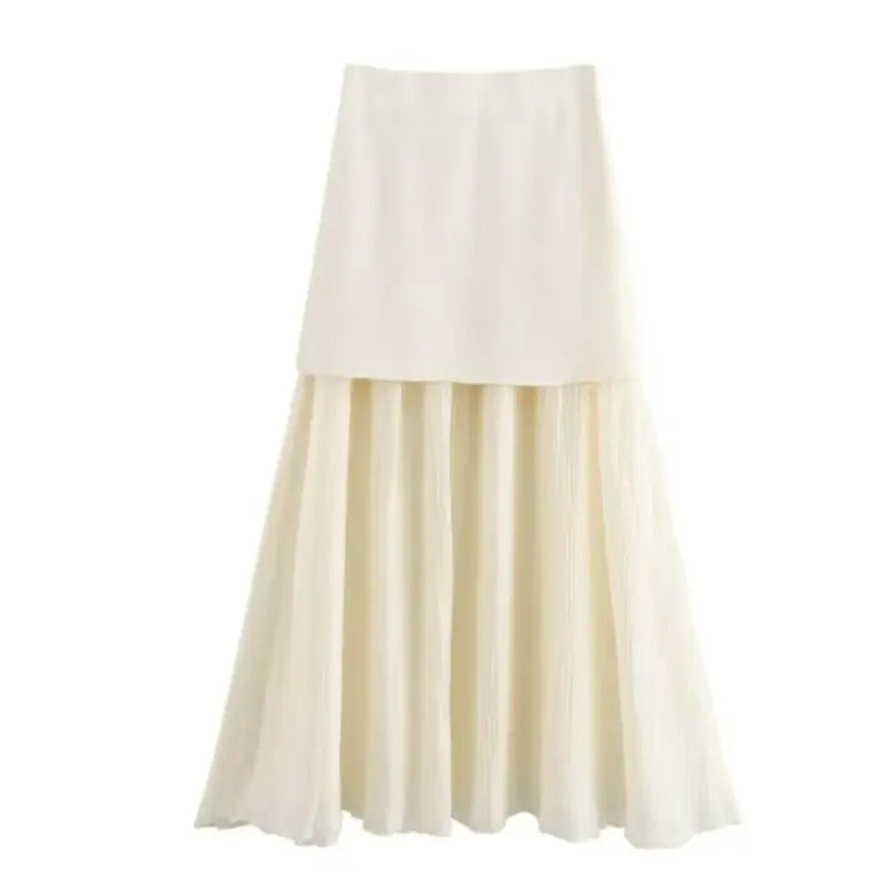 Elegant Plum Two-Piece Set – Sleeveless Button Vest & Pleated Midi Skirt