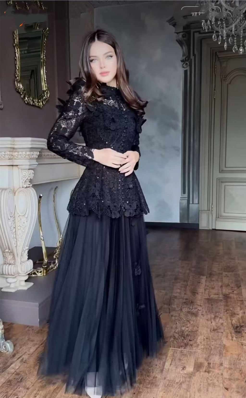 French butterflies dress
