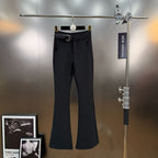 Micro flared slim fit with belt style