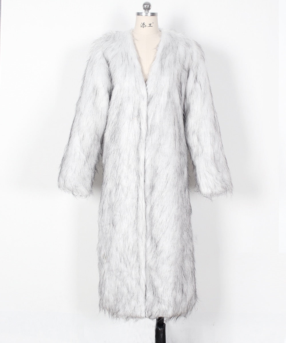 Faux fur coat