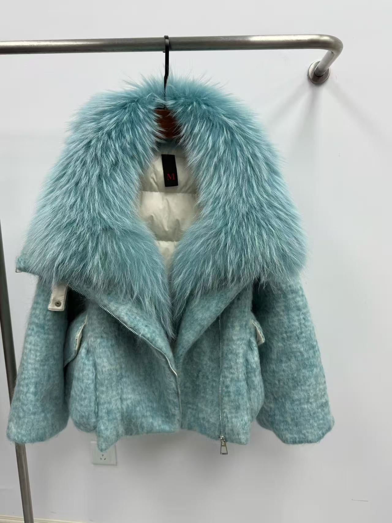 Jacket with fur collar