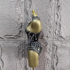 Sexy halterneck casual diamond mesh bodysuit