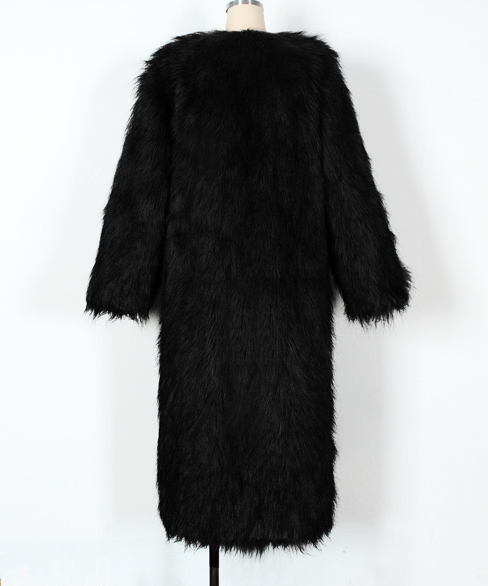 Faux fur coat
