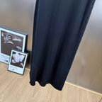 Lapel ribbed belted skirt with top