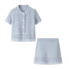Fringes skirt set