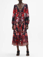Crimson bloom dress