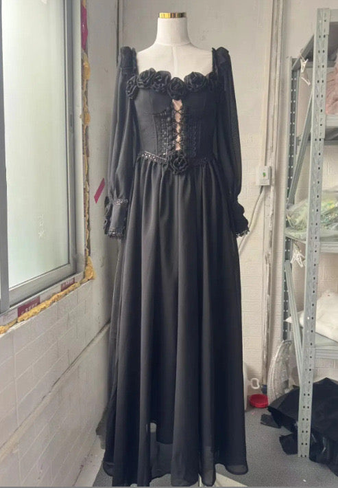 Scarlet rose corset gown