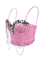 Chain diamond corset