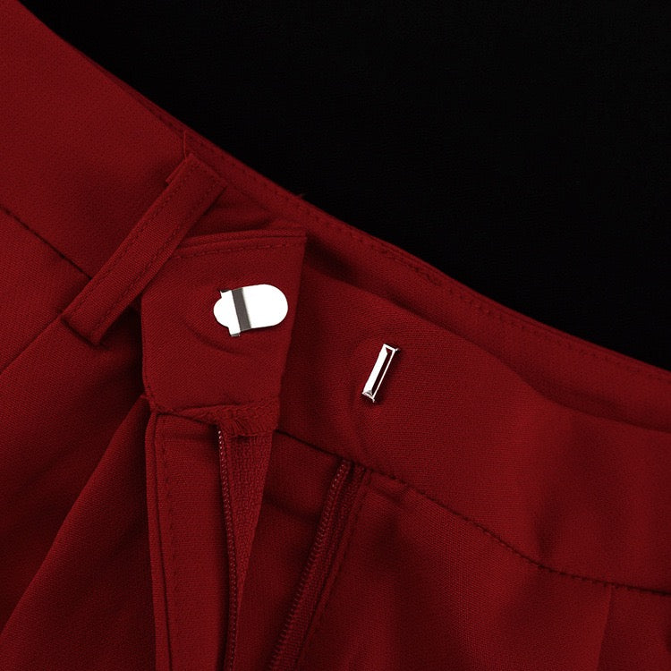 Stella Red Short and Jacket Set with Tie