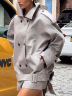 Oversized trench dress