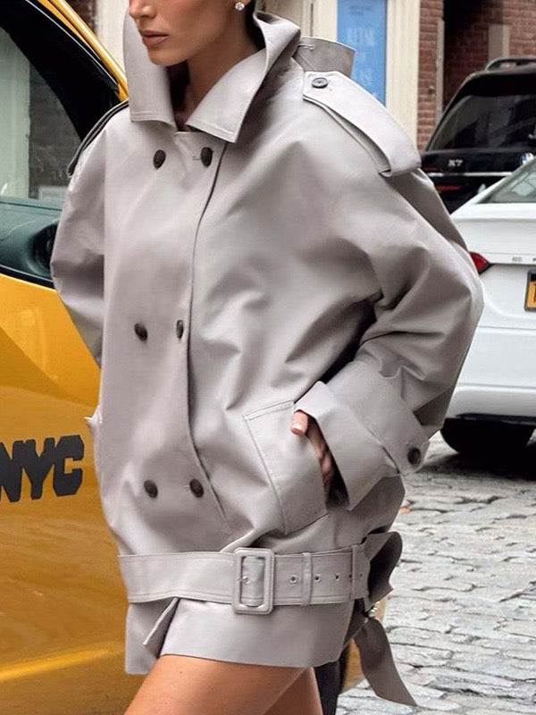 Oversized trench dress