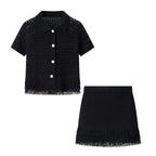 Fringes skirt set