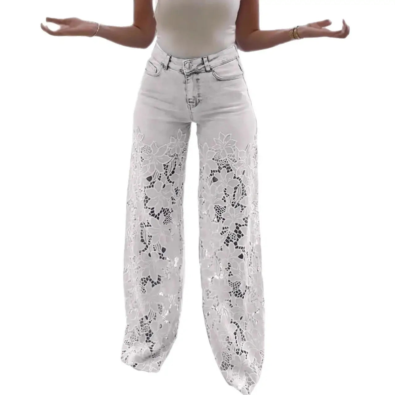 Lace jeans
