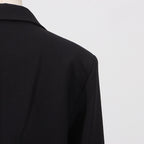 Crepe Knit Gold Button Jacket