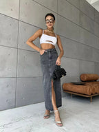 Split casual skirt
