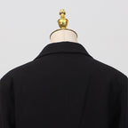 Crepe Knit Gold Button Jacket