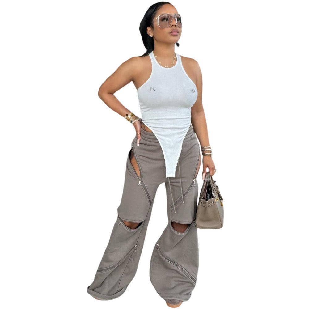 Zip sweatpants