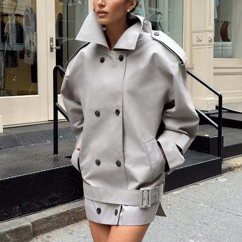 Oversized trench dress