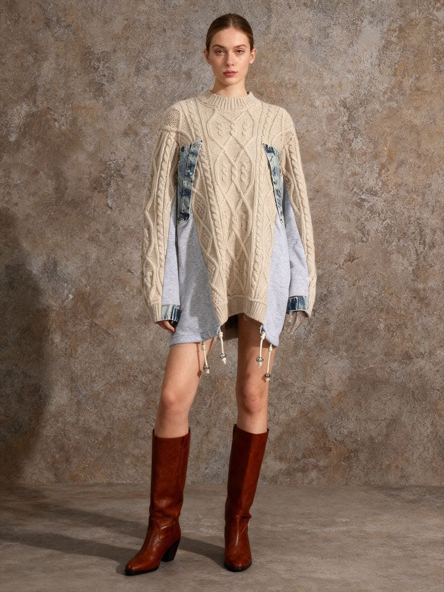 Cable knit sweater