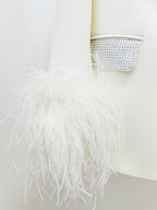 Blazer with feathers