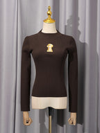 Sexy knitted turtleneck top