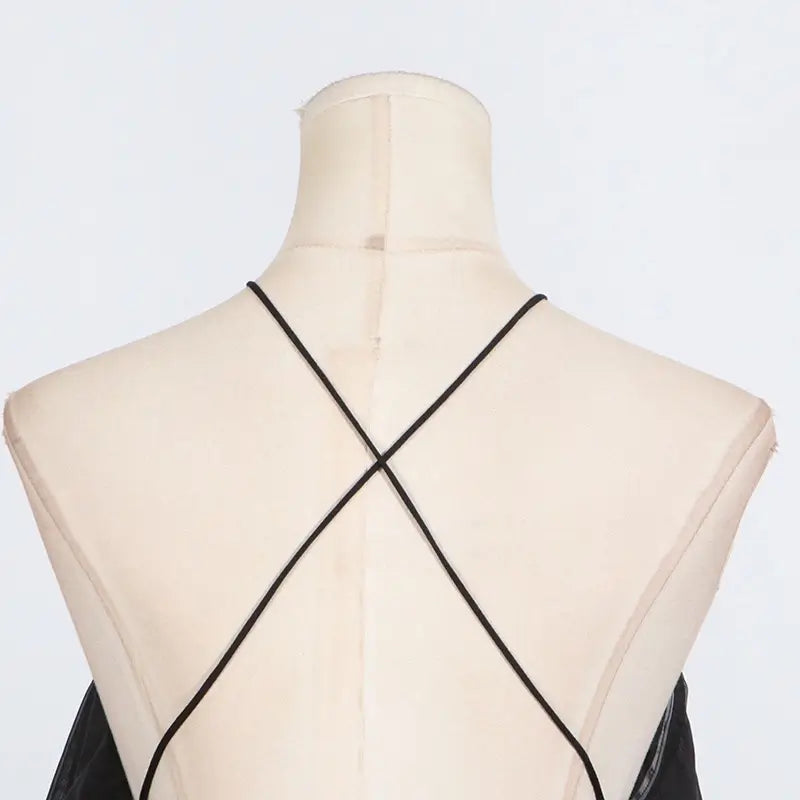 Stitching ruffled dress