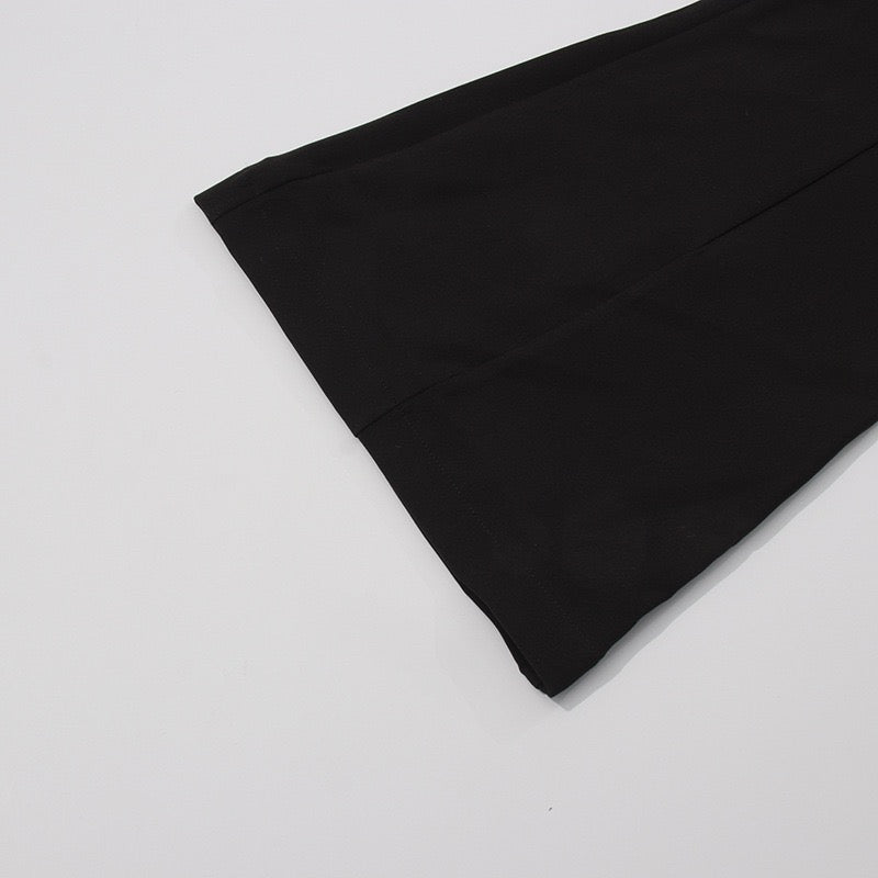 Carolina draped flower bootcut pants