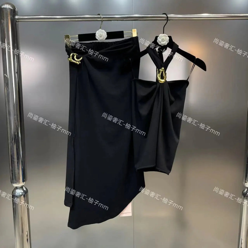 Buckle skirt set