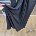 Jersey maxi dress with metallic decor at the waist