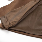 Chic long suede coat