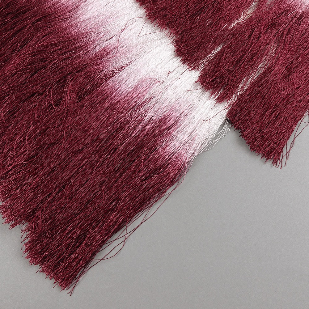 Burgundy dream ruffle dress