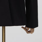 Crepe Knit Gold Button Jacket