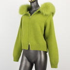 Faux fur cardigan
