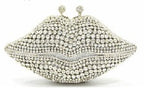 Crystal lip diamond bag