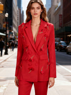 Flower splicing blazer style