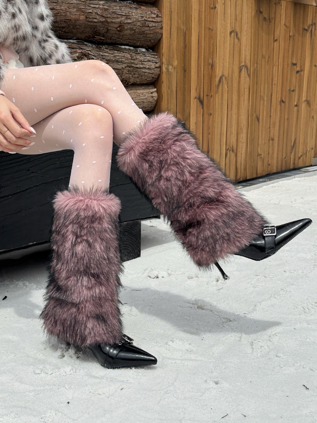 Faux fur boots