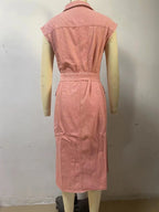 Sleeveless jeans dress