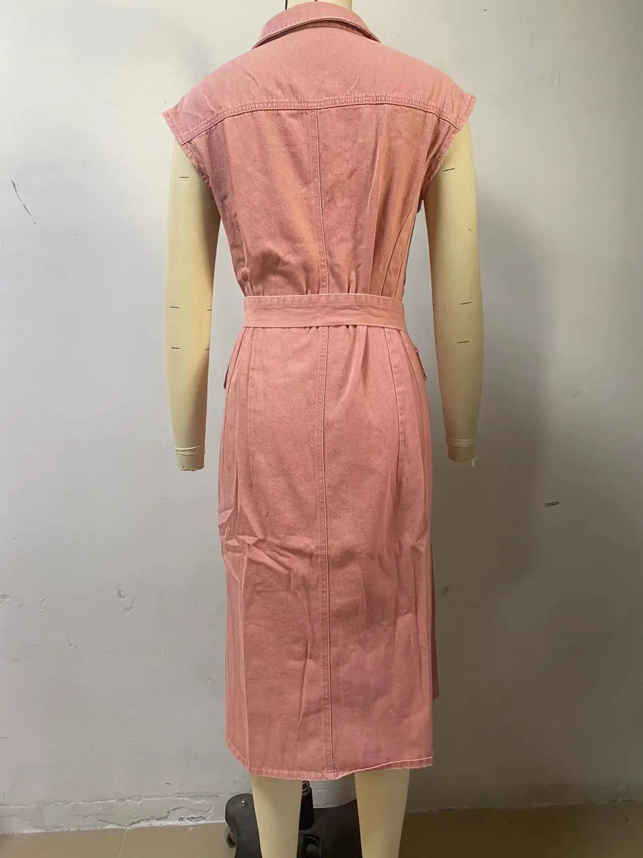 Sleeveless jeans dress