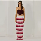 Burgundy dream ruffle dress