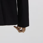 Crepe Knit Gold Button Jacket