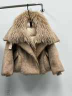 Jacket with fur collar