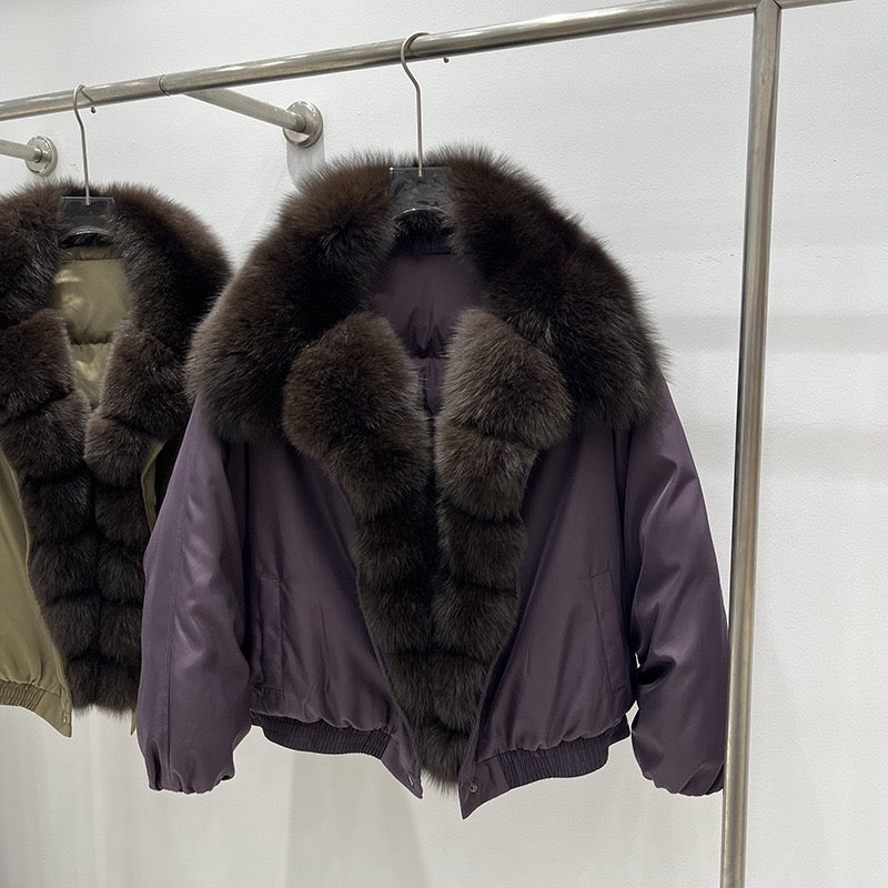 New thickended warm fox fur collar