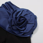 Carolina draped flower bootcut pants