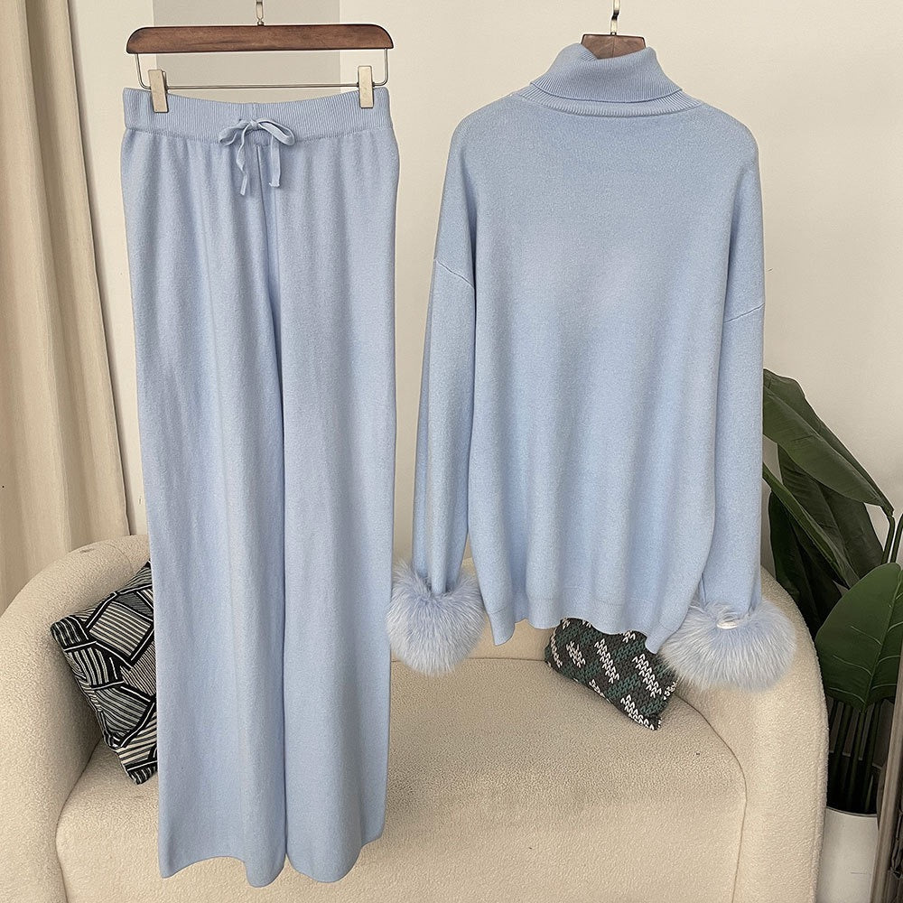 Fox fur cuffs slimming lazy joker