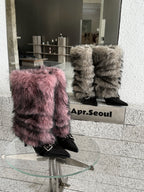 Faux fur boots