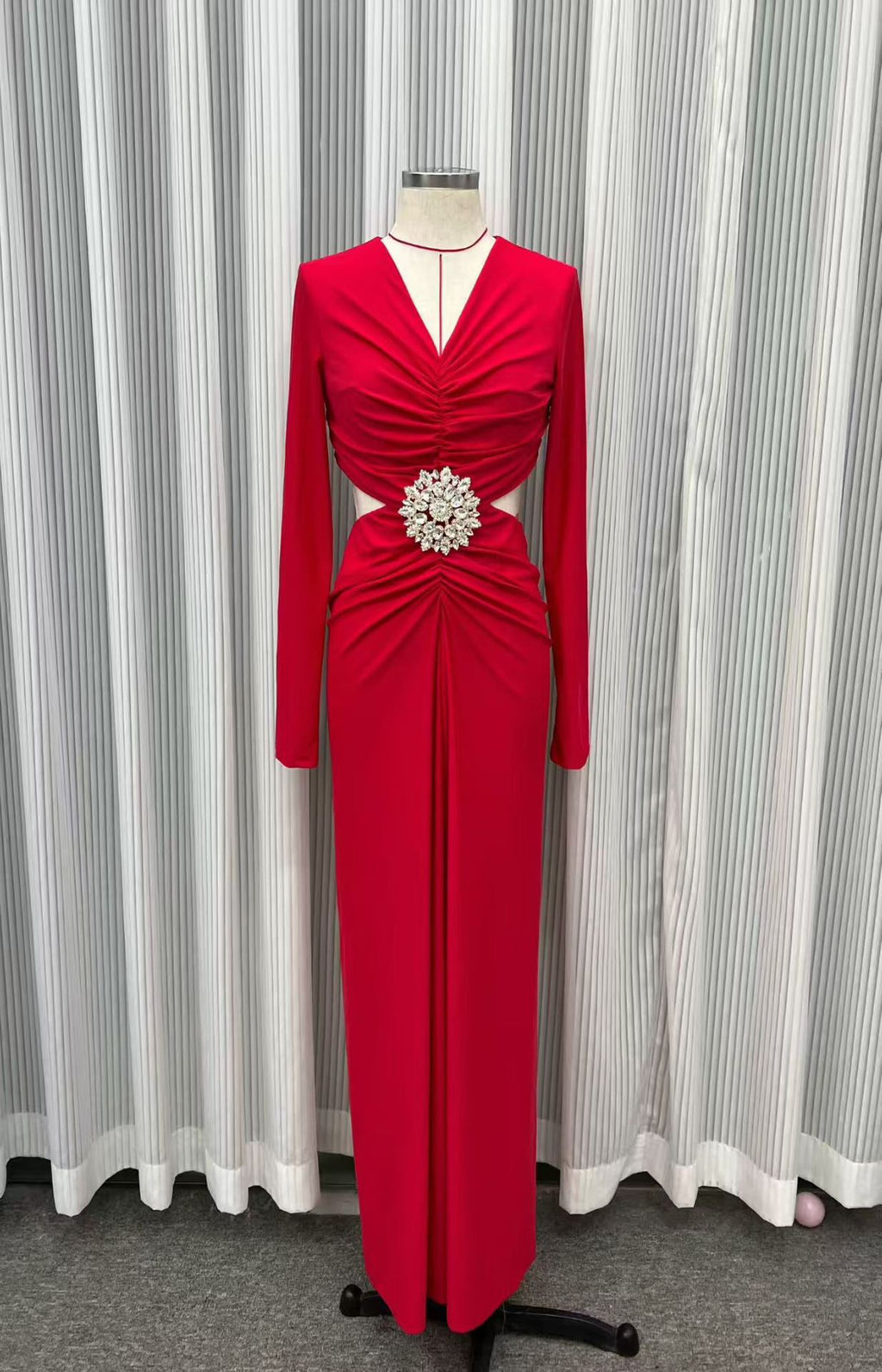 Sexy socialite style plated rhinestone