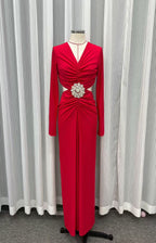 Sexy socialite style plated rhinestone